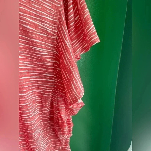 Nine West Top Tee shirt Tshirt Ruffled Sleeve Plus Size XL Cute! EUC! - Picture 2 of 4